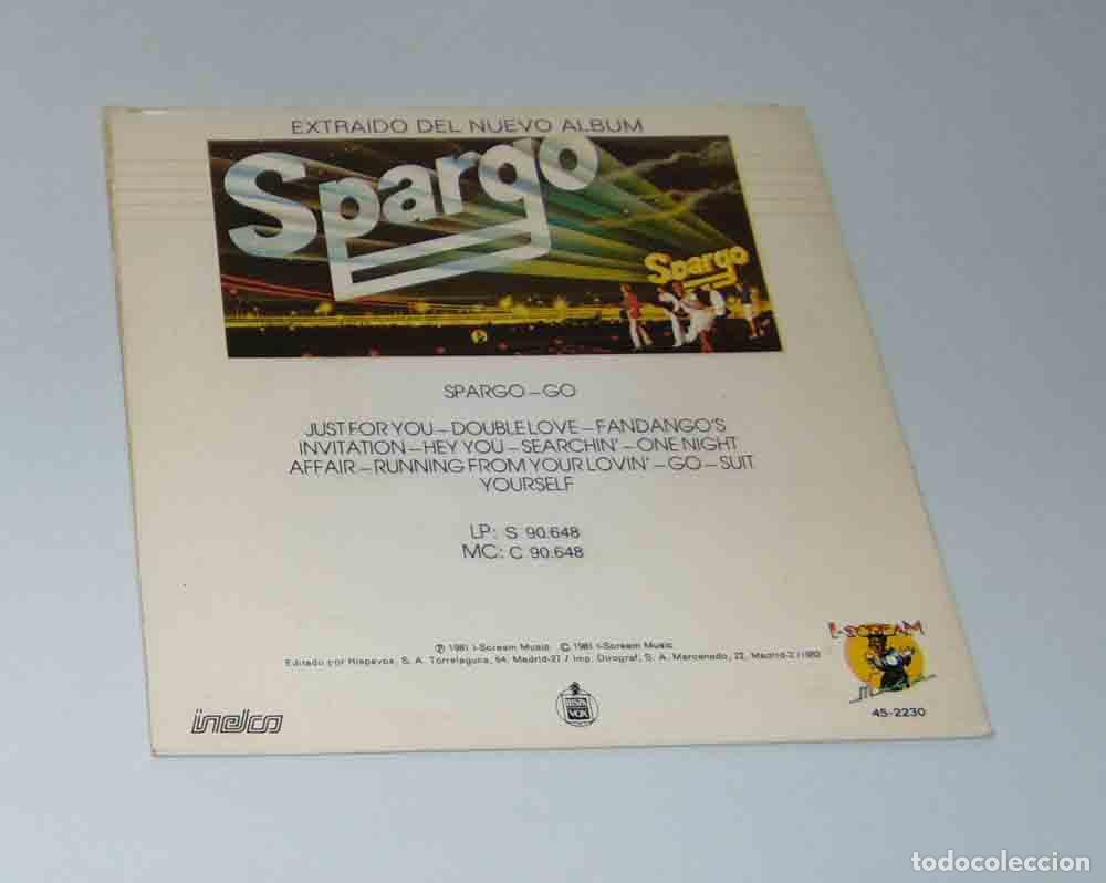 Discos de vinilo: SPARGO - JUST FOR YOU - SINGLE - Foto 6