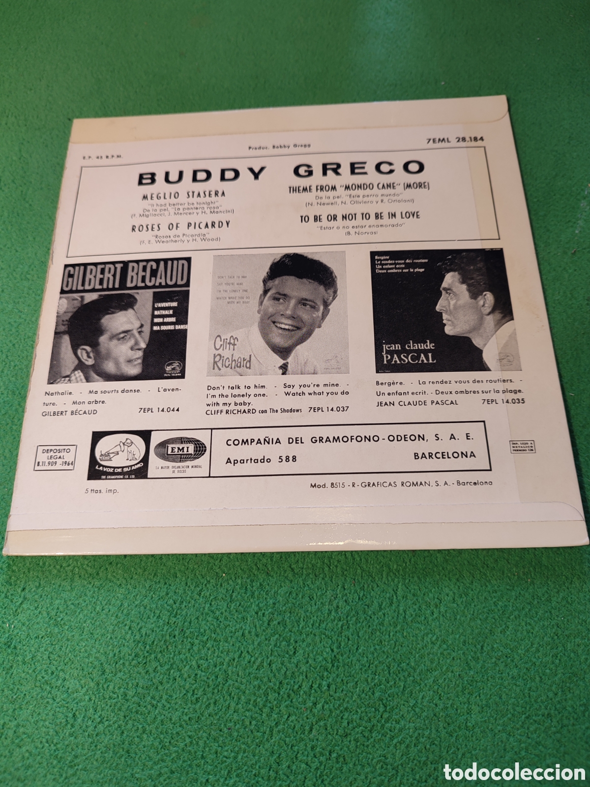 Discos de vinilo: Buddy Greco - Meglio stasera + 3 - Foto 2