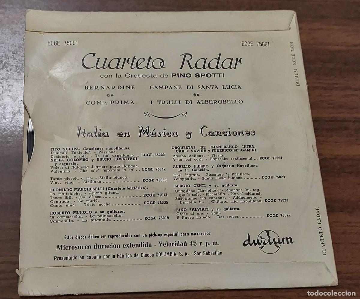 Discos de vinilo: CUARTETO RADAR - BERNARDINE + 3 - EP - Foto 5