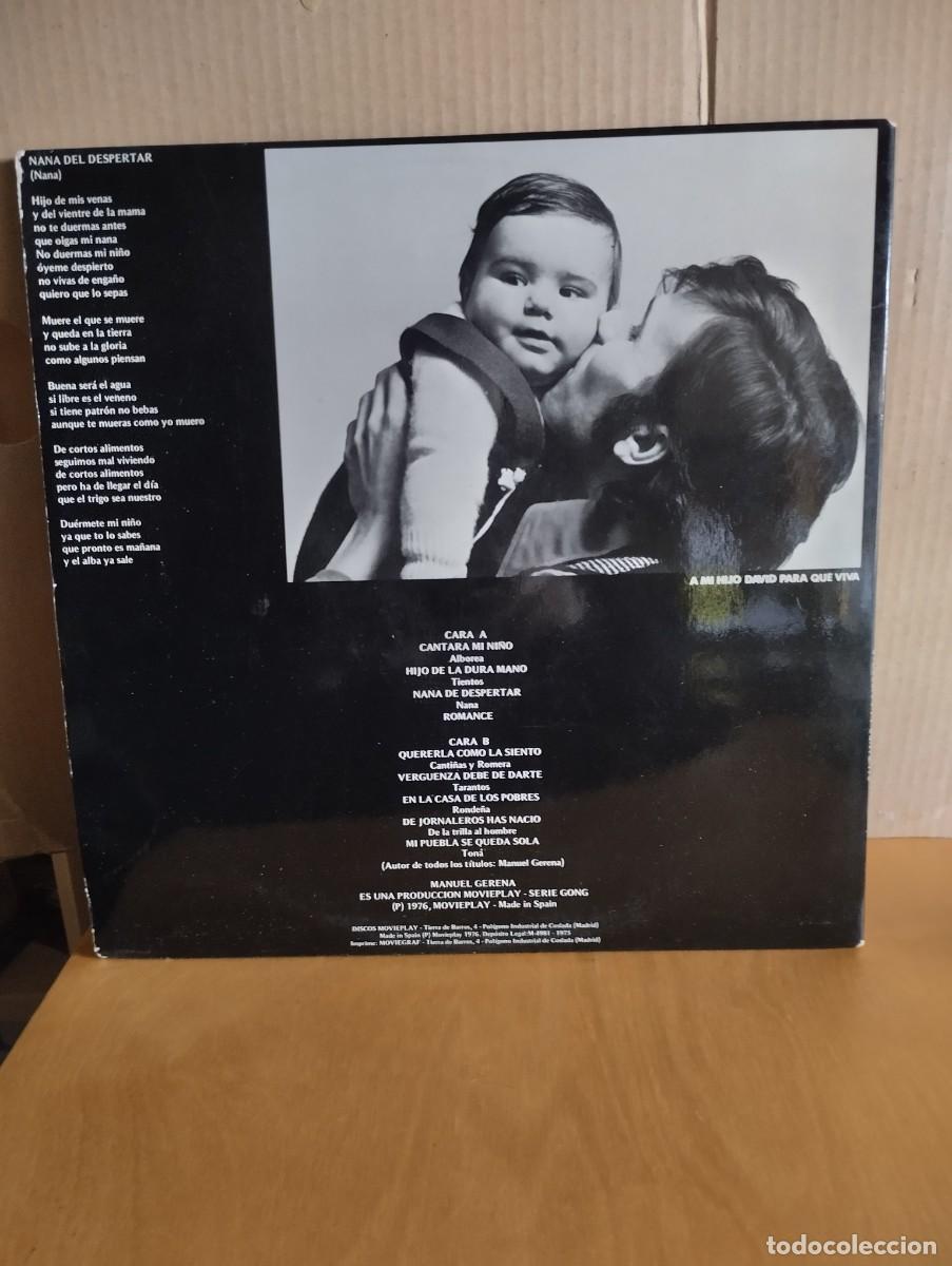 Discos de vinilo: MANUEL GERENA ---- CANTANDO A LA LIBERTAD - Foto 2