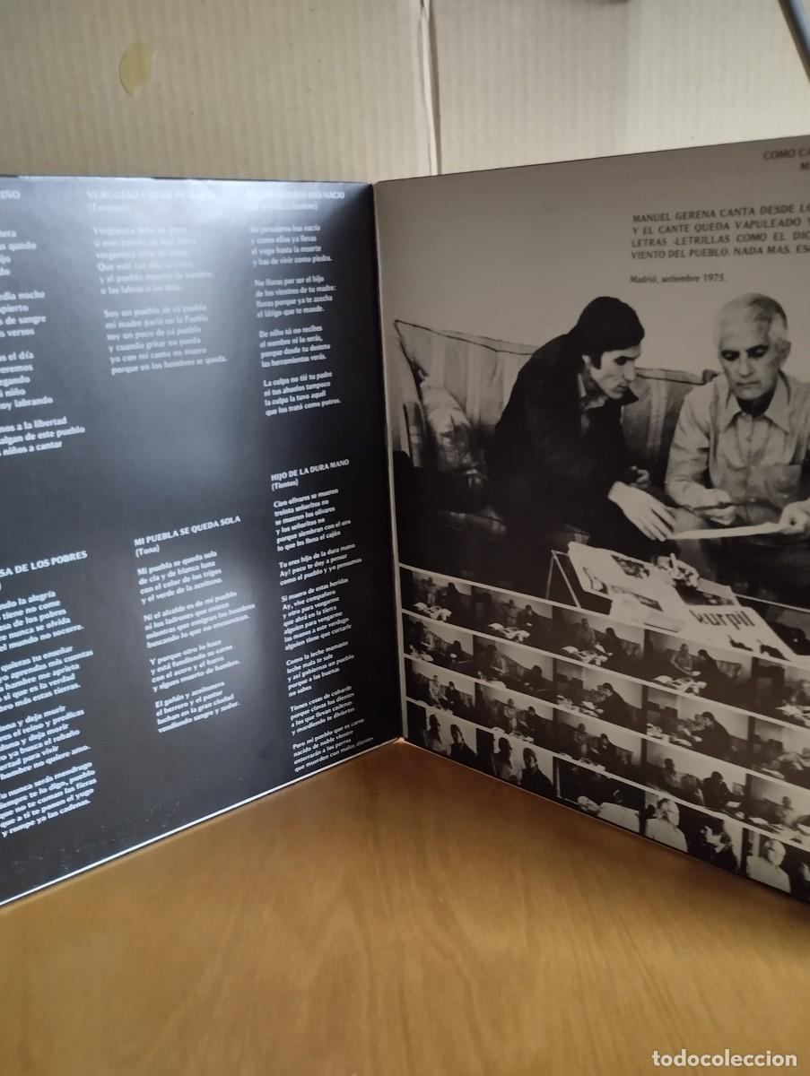 Discos de vinilo: MANUEL GERENA ---- CANTANDO A LA LIBERTAD - Foto 3