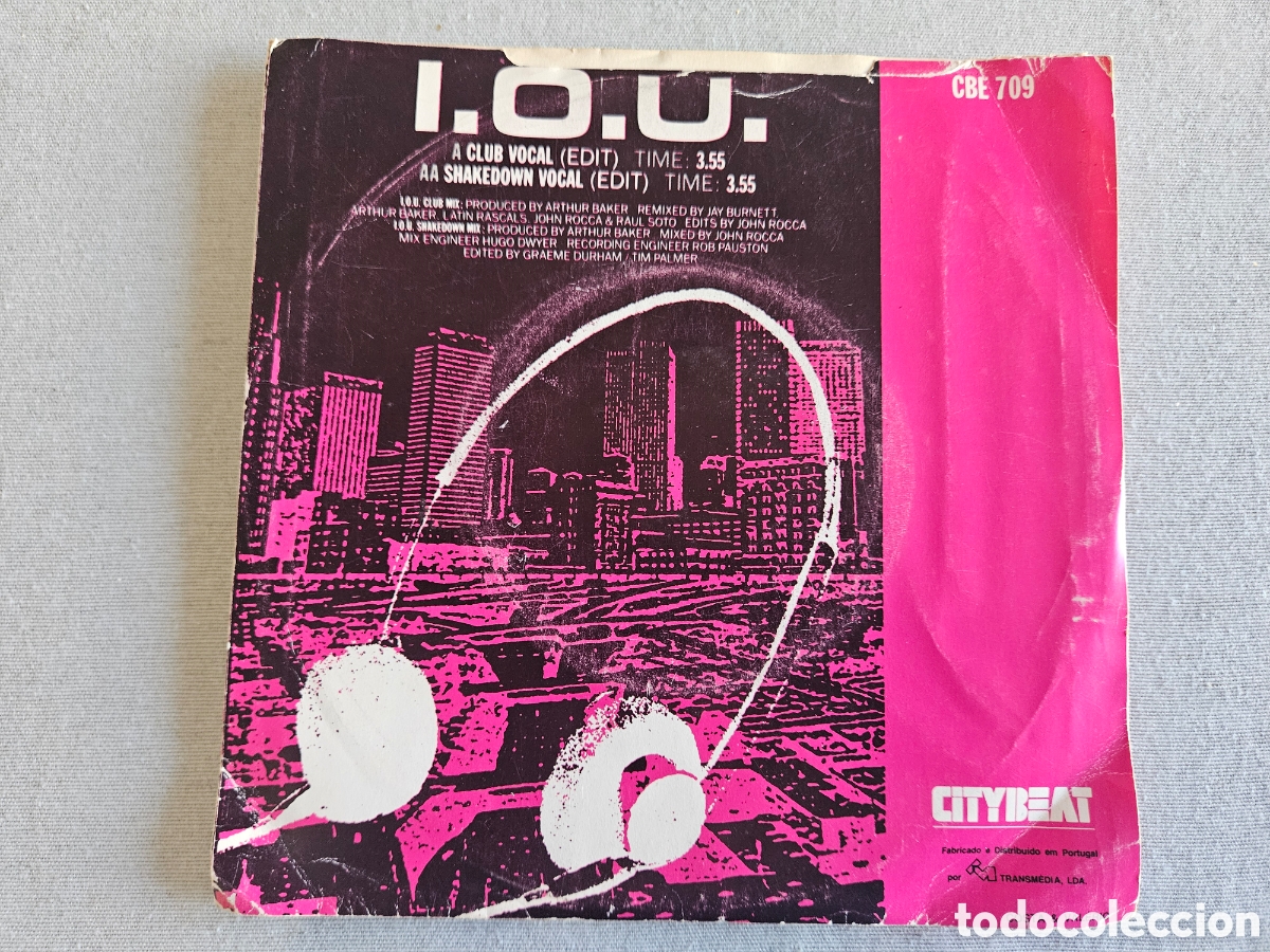 Discos de vinilo: Single Freez John Rocca I.O.U. - Foto 2