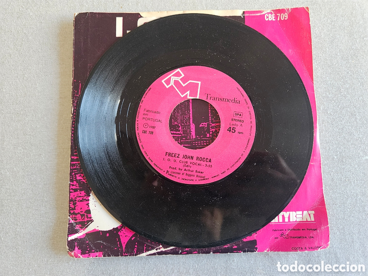 Discos de vinilo: Single Freez John Rocca I.O.U. - Foto 3