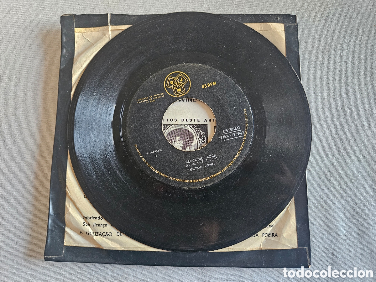 Discos de vinilo: Single Elton John Cocodrile Rock - Foto 3