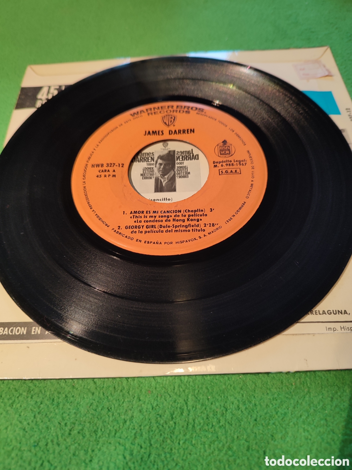 Discos de vinilo: James Darren - Grandes &eacute;xitos de pel&iacute;culas - Foto 3