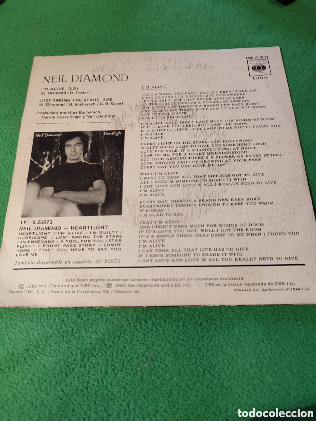 Discos de vinilo: Neil Diamond - Im Alive 1982 - Foto 2