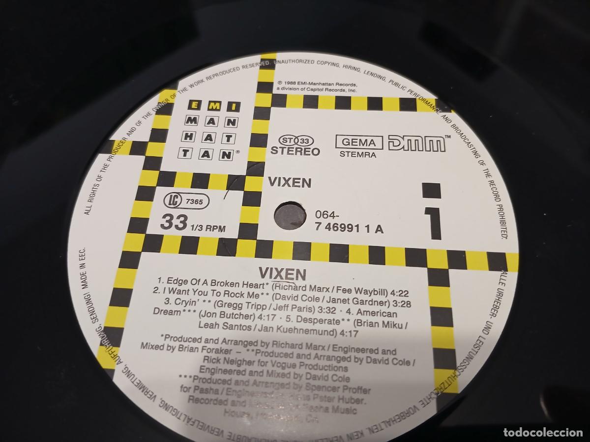 Discos de vinilo: Vixen &ndash; Vixen- (1988) LP disco vinilo - Foto 2