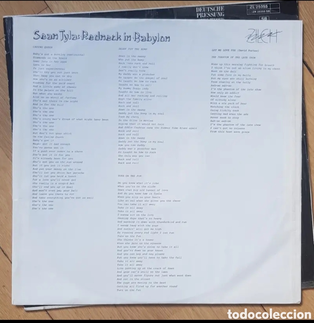 Discos de vinilo: Sean Tyla Redneck in Babylon lp. - Foto 3