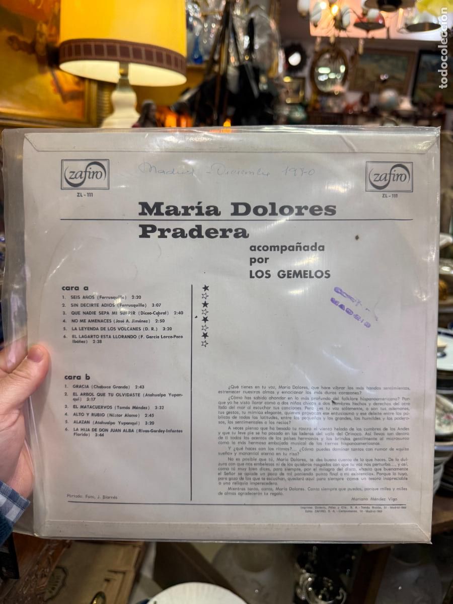 Discos de vinilo: LP MARIA DOLORES PRADERA - Foto 2