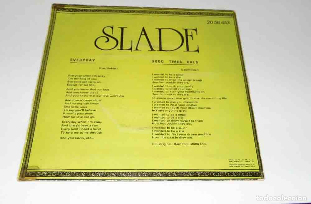 Discos de vinilo: SLADE - EVERYDAY - SINGLE 1974 - Foto 2