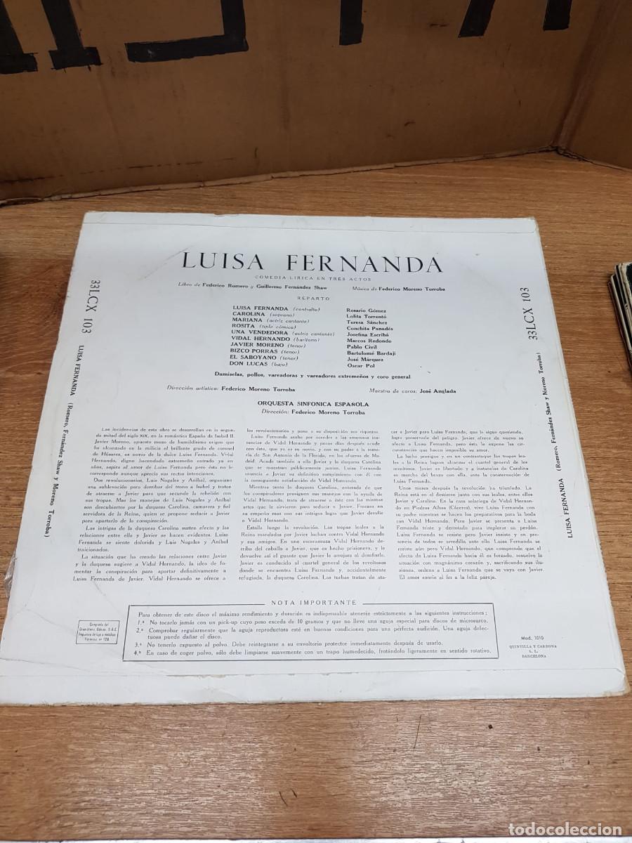 Discos de vinilo: LUISA FERNANDA-F.MORENO TORROBA - Foto 2