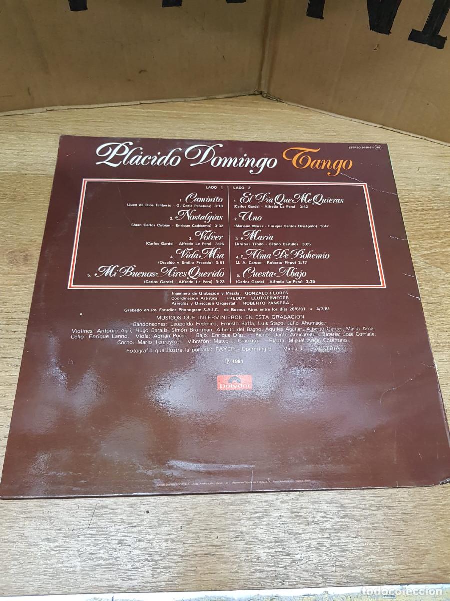 Discos de vinilo: PLACIDO DOMINGO-TANGO - Foto 2