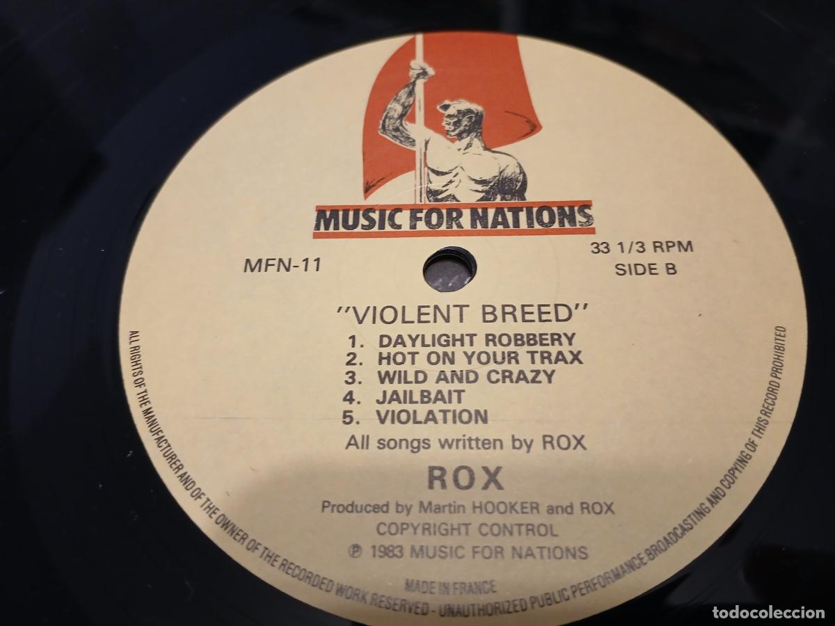 Discos de vinilo: Rox &ndash; Violent Breed- (1983) LP disco vinilo - Foto 2