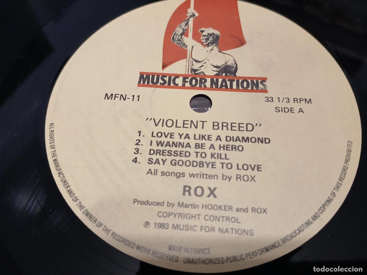 Discos de vinilo: Rox &ndash; Violent Breed- (1983) LP disco vinilo - Foto 3