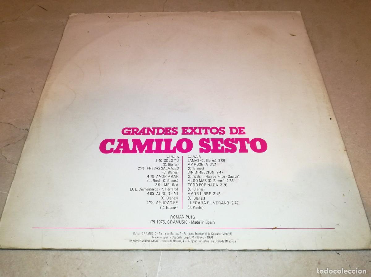 Discos de vinilo: GRANDES EXITOS DE CAMILO SESTO - Foto 2