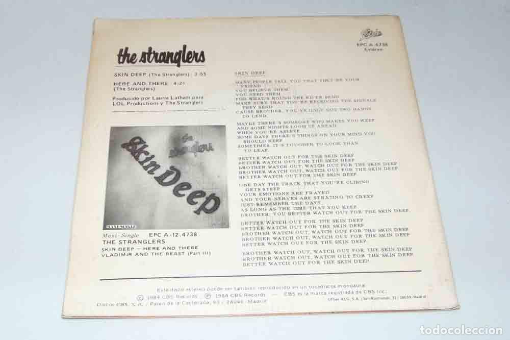 Discos de vinilo: THE STRANGLERS - SKIN DEEP - SINGLE DE 1984 - Foto 3