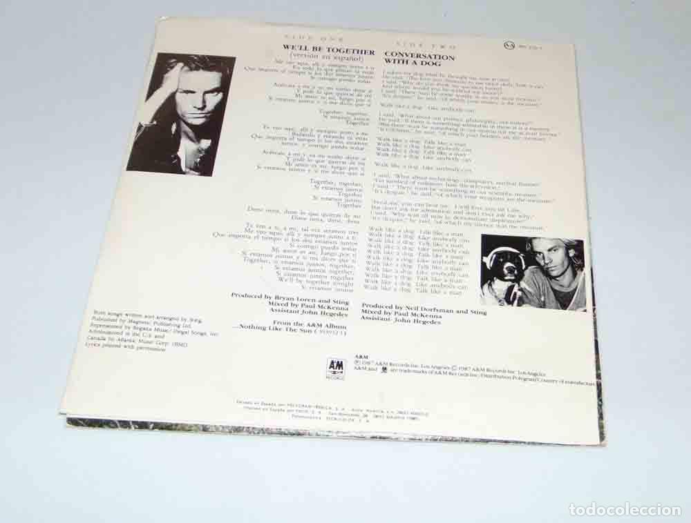 Discos de vinilo: STING - WELL BE TOGETHER - SINGLE 1987 - Foto 2
