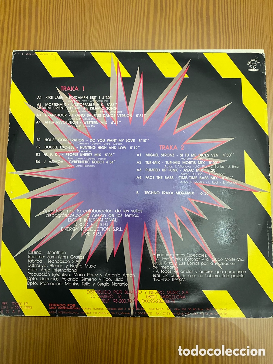 Discos de vinilo: Disco de Vinilo (Doble LP) Techno Traka &ldquo;MegaMix&rdquo; - Foto 2