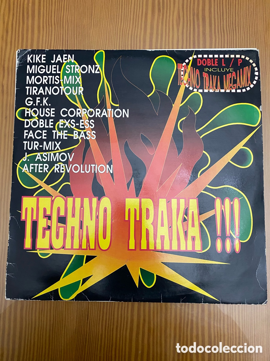 Discos de vinilo: Disco de Vinilo (Doble LP) Techno Traka &ldquo;MegaMix&rdquo; - Foto 1