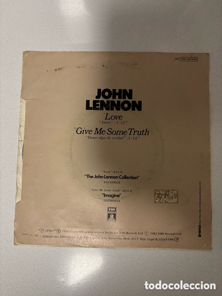 Discos de vinilo: John Lennon. Single. Love. - Foto 2