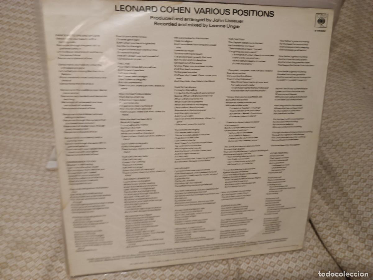 Discos de vinilo: Leonard Cohen Various Positions - Foto 2