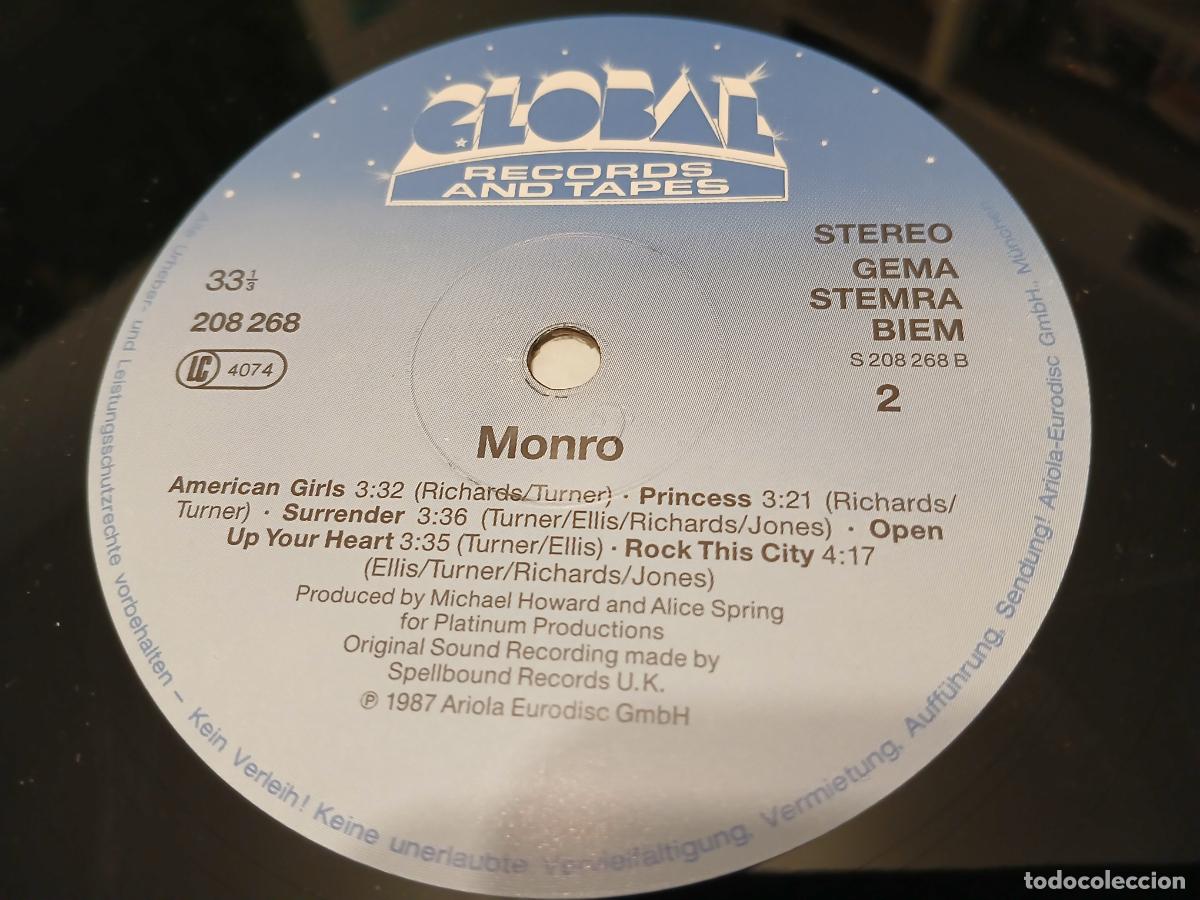 Discos de vinilo: Monro &ndash; Monro- (1987) LP disco vinilo - Foto 2