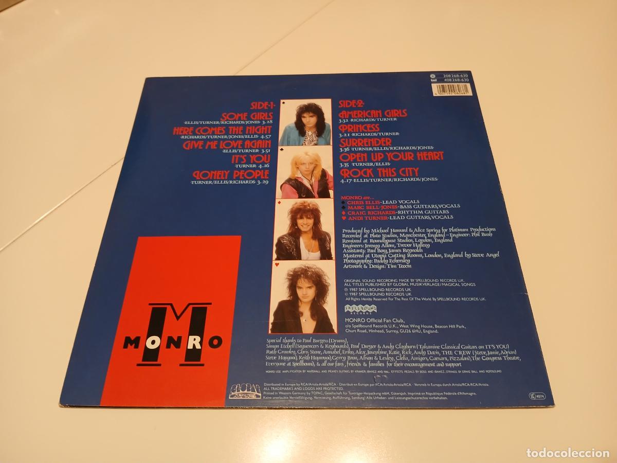 Discos de vinilo: Monro &ndash; Monro- (1987) LP disco vinilo - Foto 7