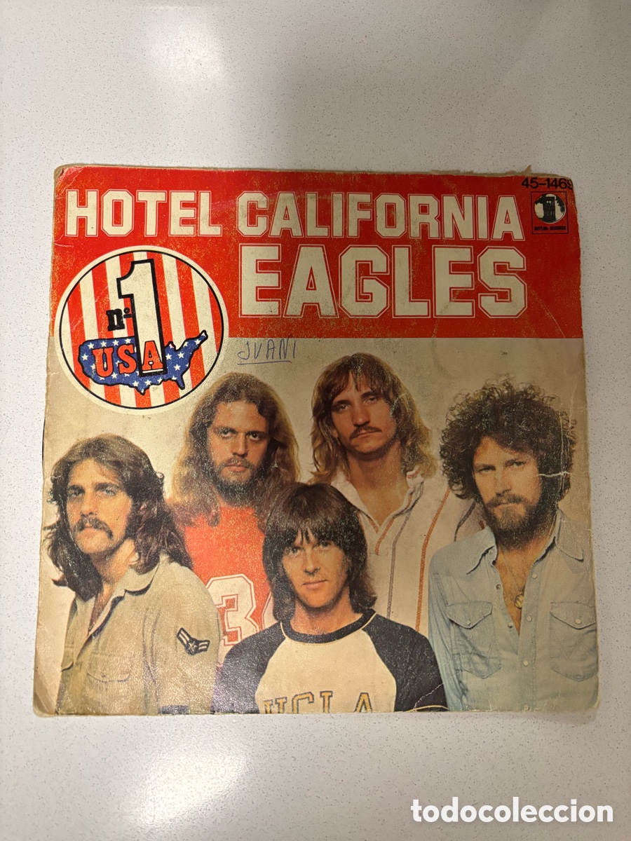 Discos de vinilo: Single. Eagles. Hotel California. - Foto 1