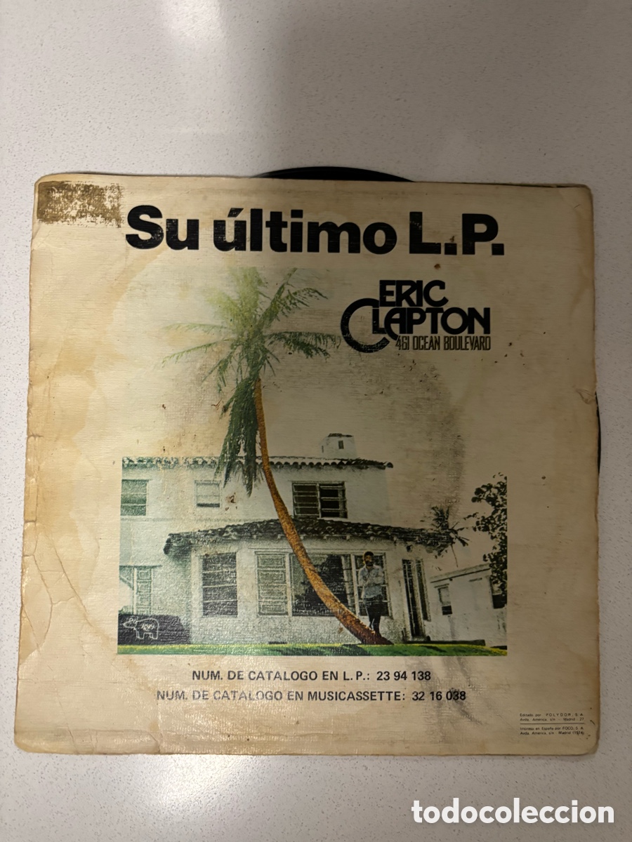 Discos de vinilo: Eric Clapton. Single de &eacute;poca. - Foto 2