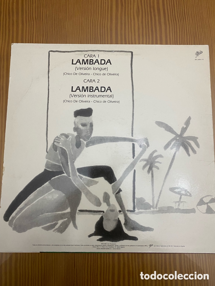 Discos de vinilo: Disco de Vinilo (Maxi) Kaoma &ldquo;Lambada&rdquo; - Foto 2