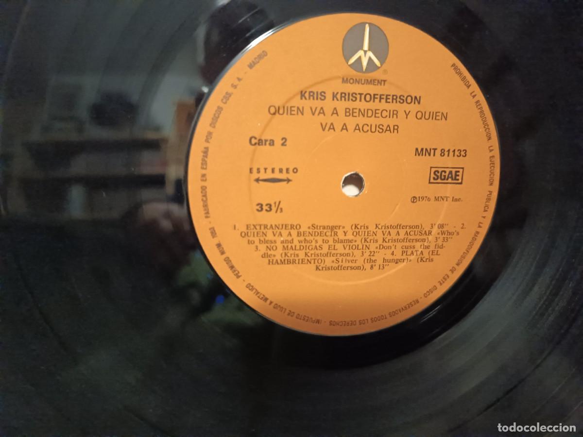 Discos de vinilo: Kris Kristofferson Whos to Bless.... - Foto 3