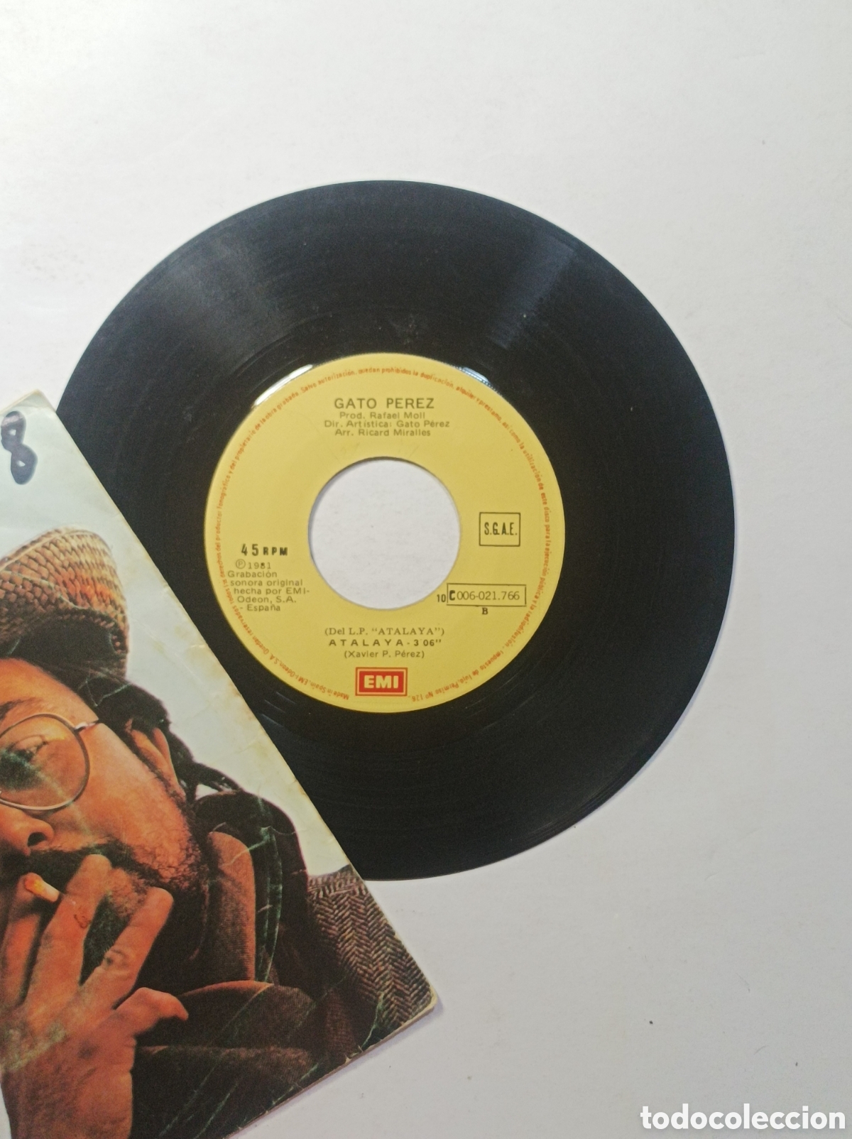 Discos de vinilo: GATO PEREZ. GITANITOS Y MORENAS. EMI. 1981. SINGLE DISCO VINILO. - Foto 3