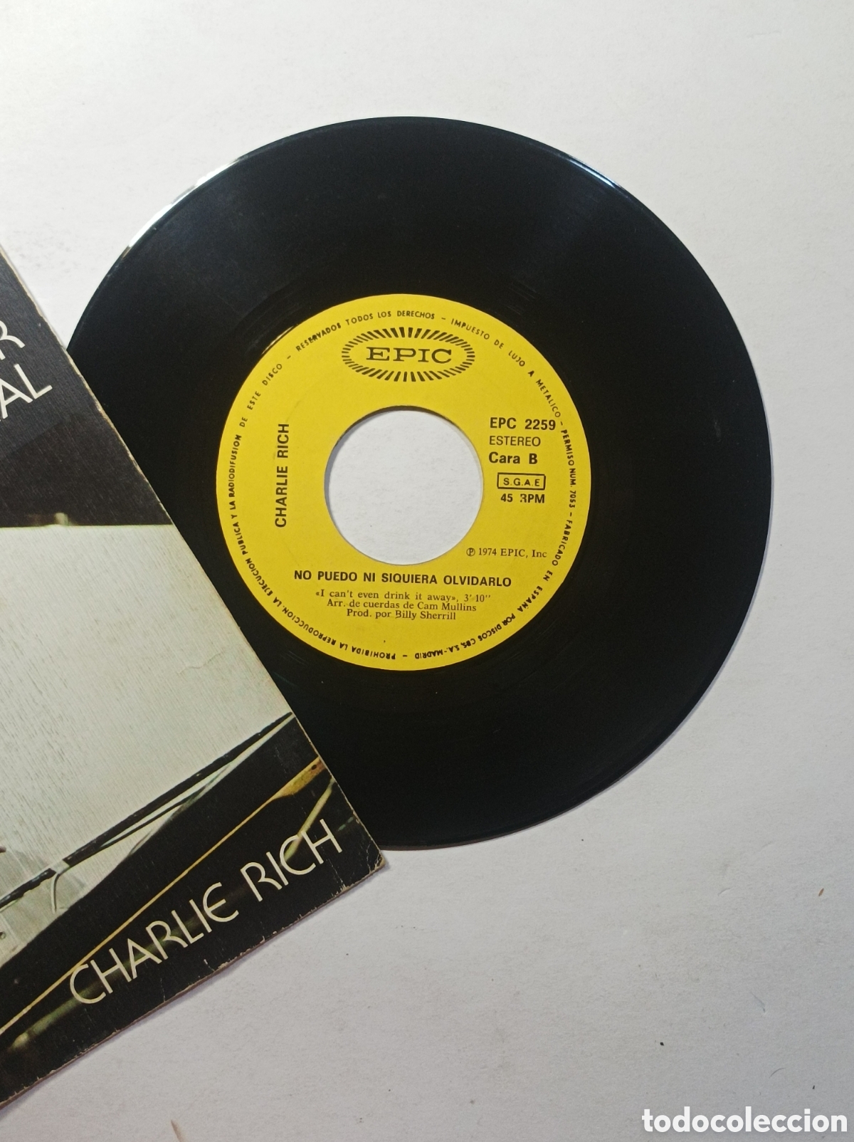 Discos de vinilo: CHARLIE RICH. EPIC. 1974. SINGLE DISCO VINILO. - Foto 3