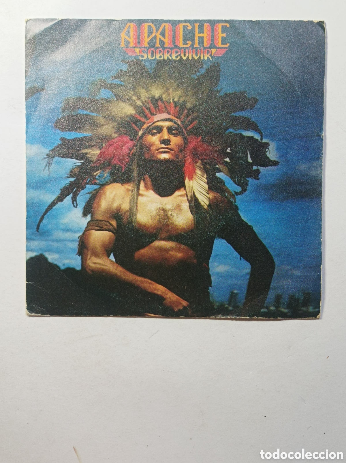 Discos de vinilo: APACHE. SOBREVIVIR. EPIC. PROMOCIONAL. SINGLE DISCO VINILO. - Foto 1