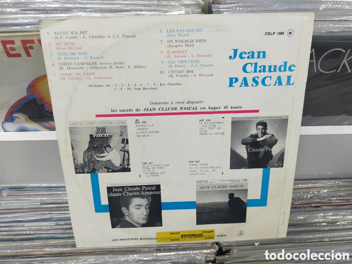 Discos de vinilo: Jean Claude pascal LP 10 francia - Foto 2