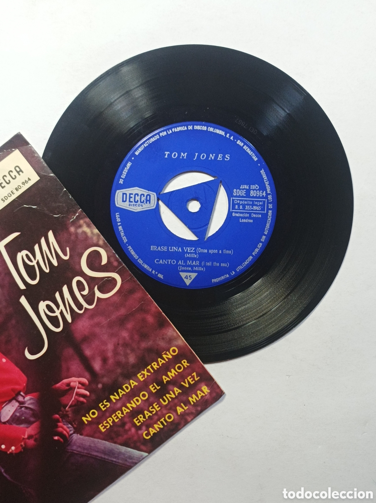 Discos de vinilo: TOM JONES. DECCA DISCOS. SINGLE DISCO VINILO. - Foto 3