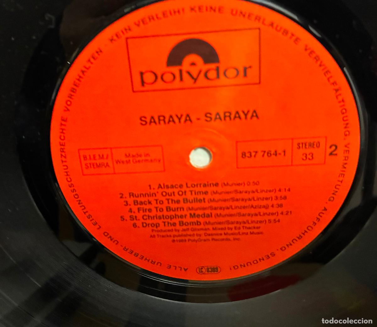 Discos de vinilo: SARAYA LP VERSI&Oacute;N EUROPA - Foto 4
