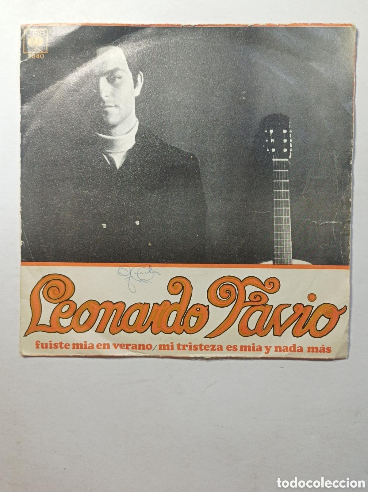 Discos de vinilo: LEONARDO FAVIO. CBS. SINGLE DISCO VINILO. - Foto 1