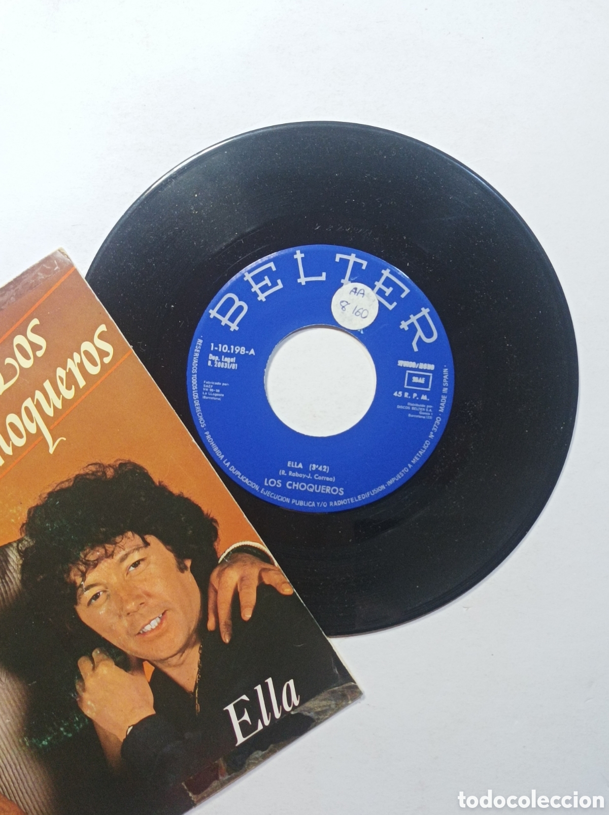 Discos de vinilo: LOS CHOQUEROS. ELLA. BELTER. SINGLE DISCO VINILO. - Foto 3