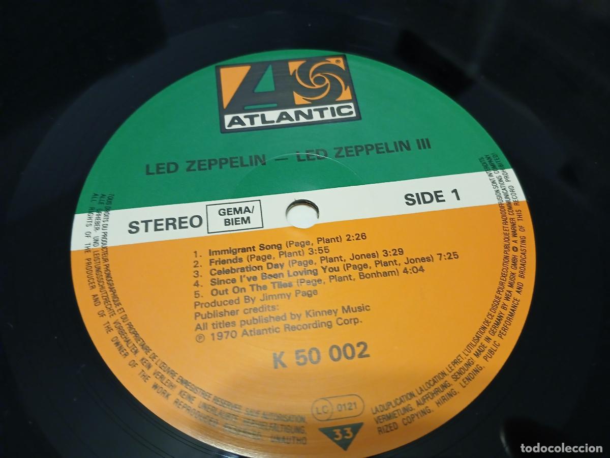 Discos de vinilo: Led Zeppelin &lrm;&ndash; Led Zeppelin III- (1991) LP disco vinilo - Foto 2