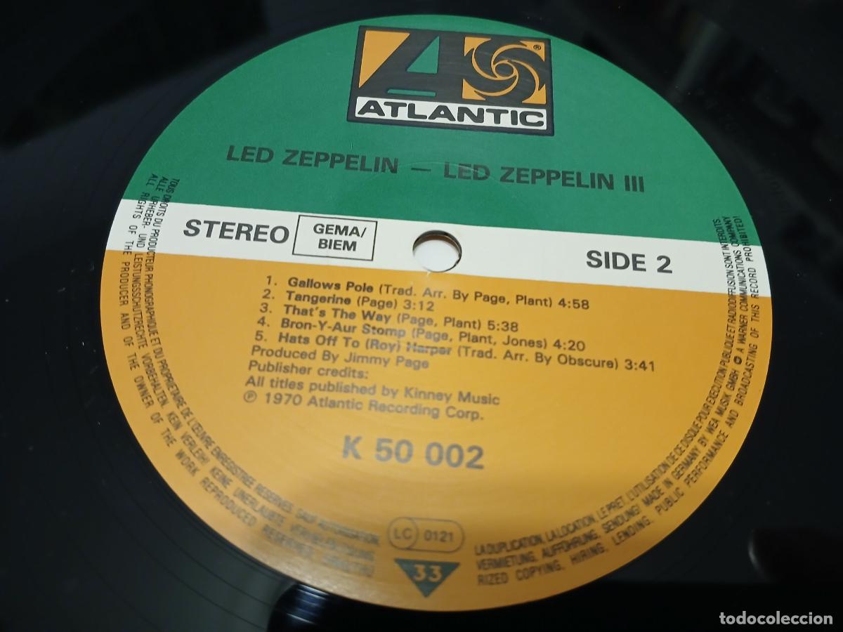 Discos de vinilo: Led Zeppelin &lrm;&ndash; Led Zeppelin III- (1991) LP disco vinilo - Foto 3