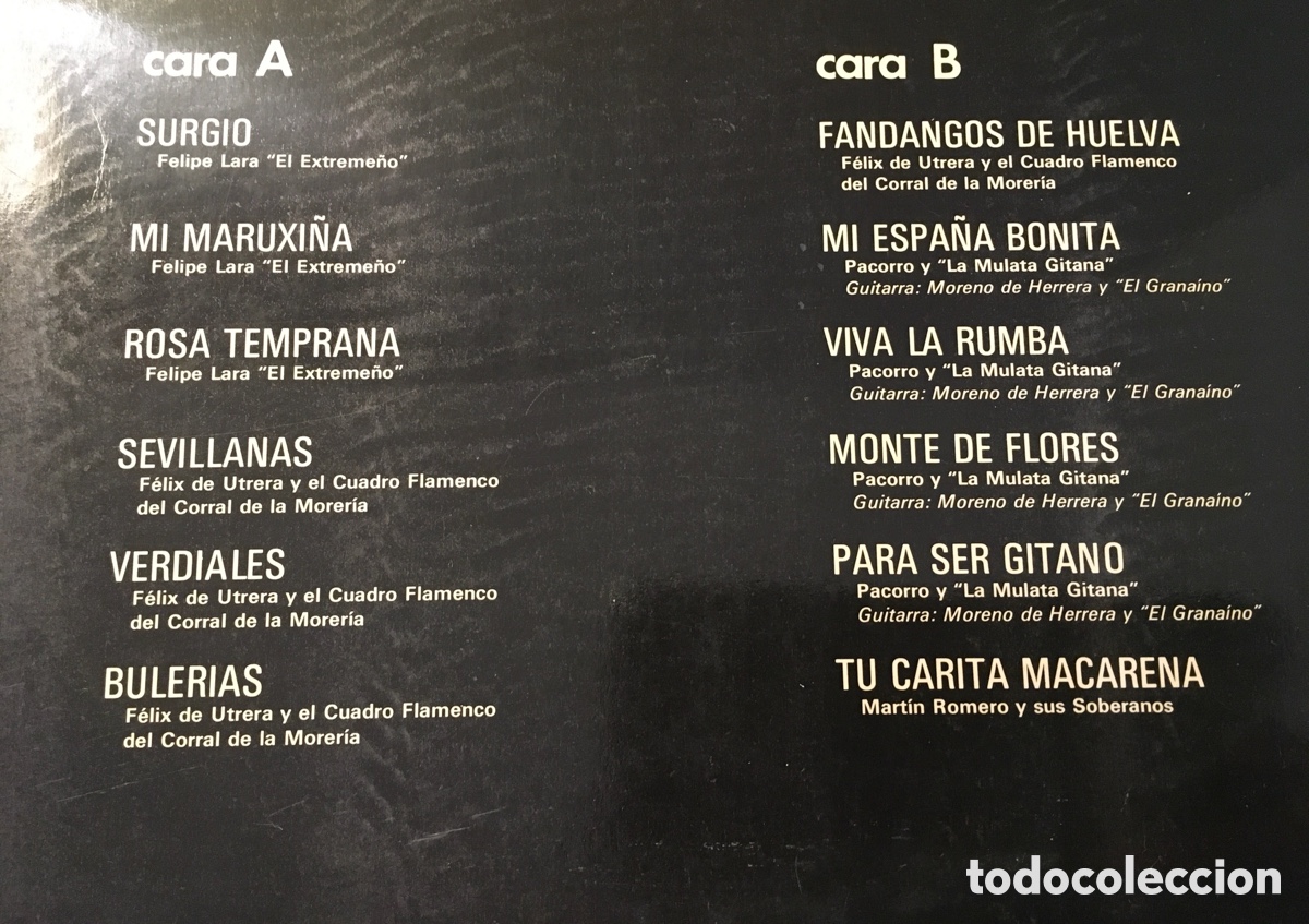 Discos de vinilo: Vinilo LP Sabor de Andaluc&iacute;a - Rumbas - Foto 3