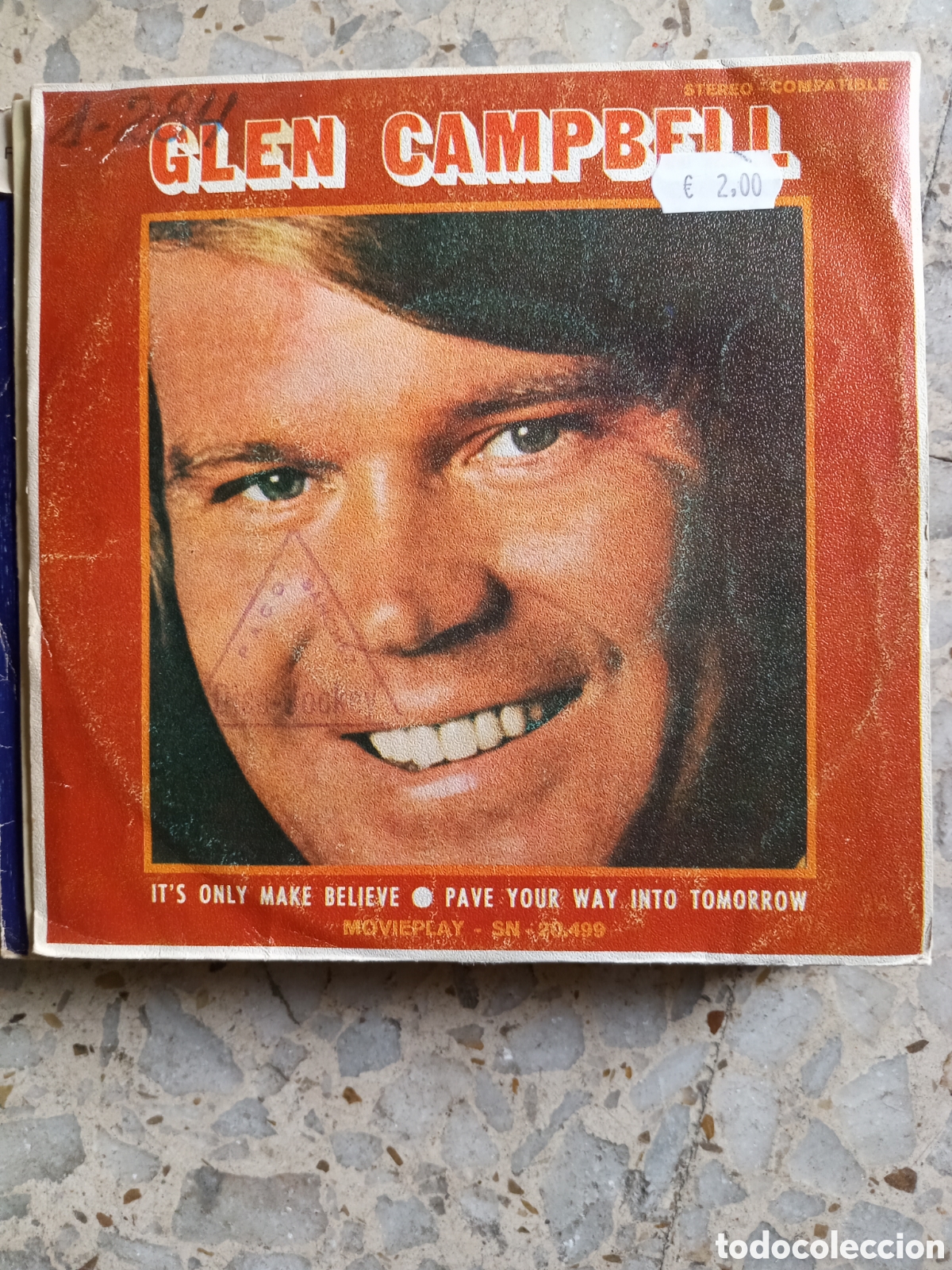 Discos de vinilo: SGL GLEN CAMPBELL IT&acute;S ONLY MAKE BELIVE 1971 - Foto 1