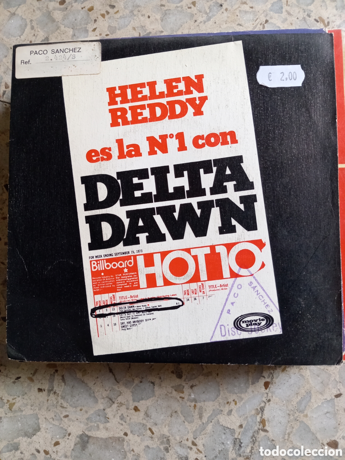 Discos de vinilo: SGL HELEN REDDY DELTA DAWN 1973 - Foto 1