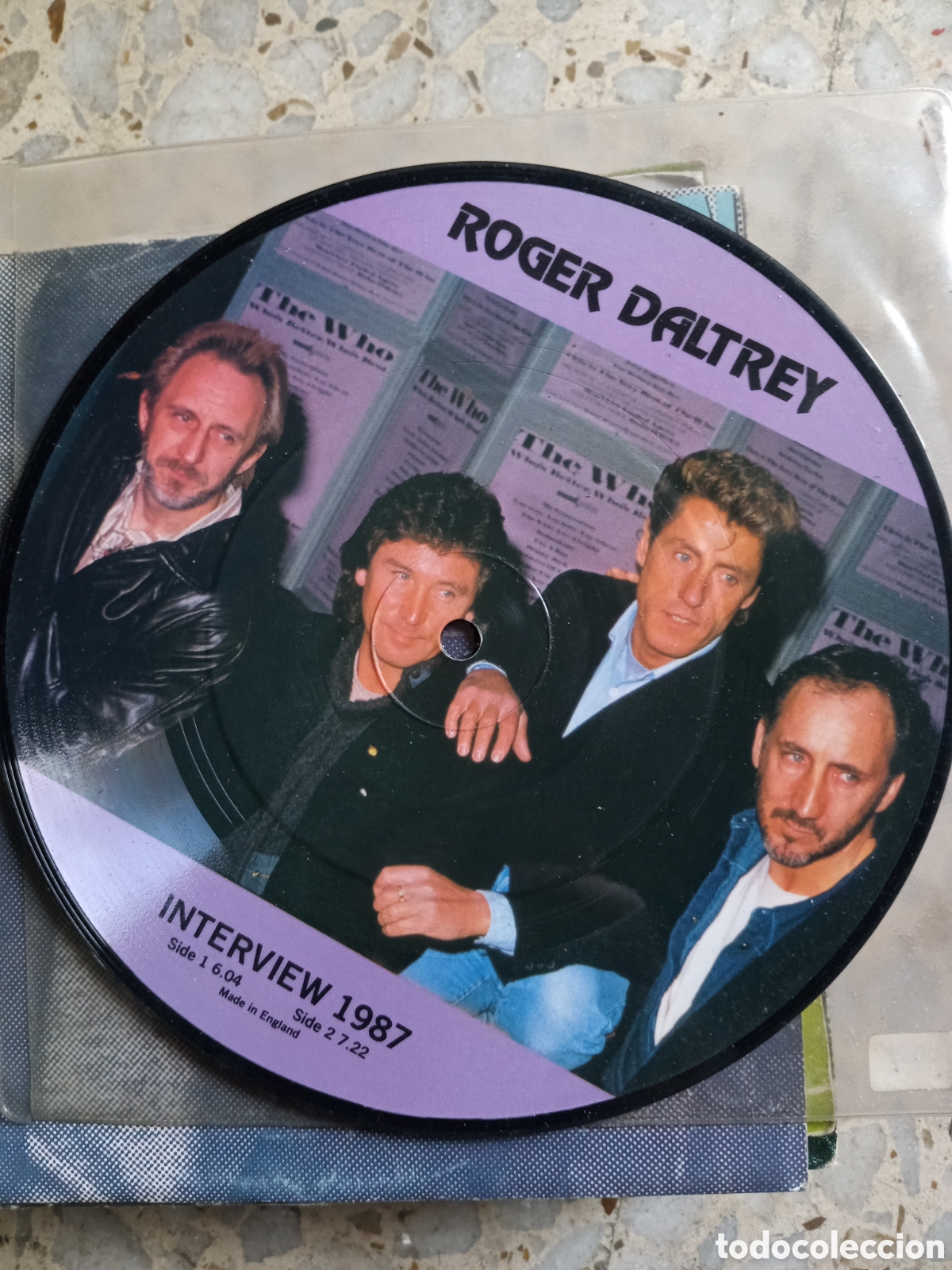 Discos de vinilo: SGL PICTURE DISC ROGER DALTREY INTERVIEW INGLATERRA - Foto 1