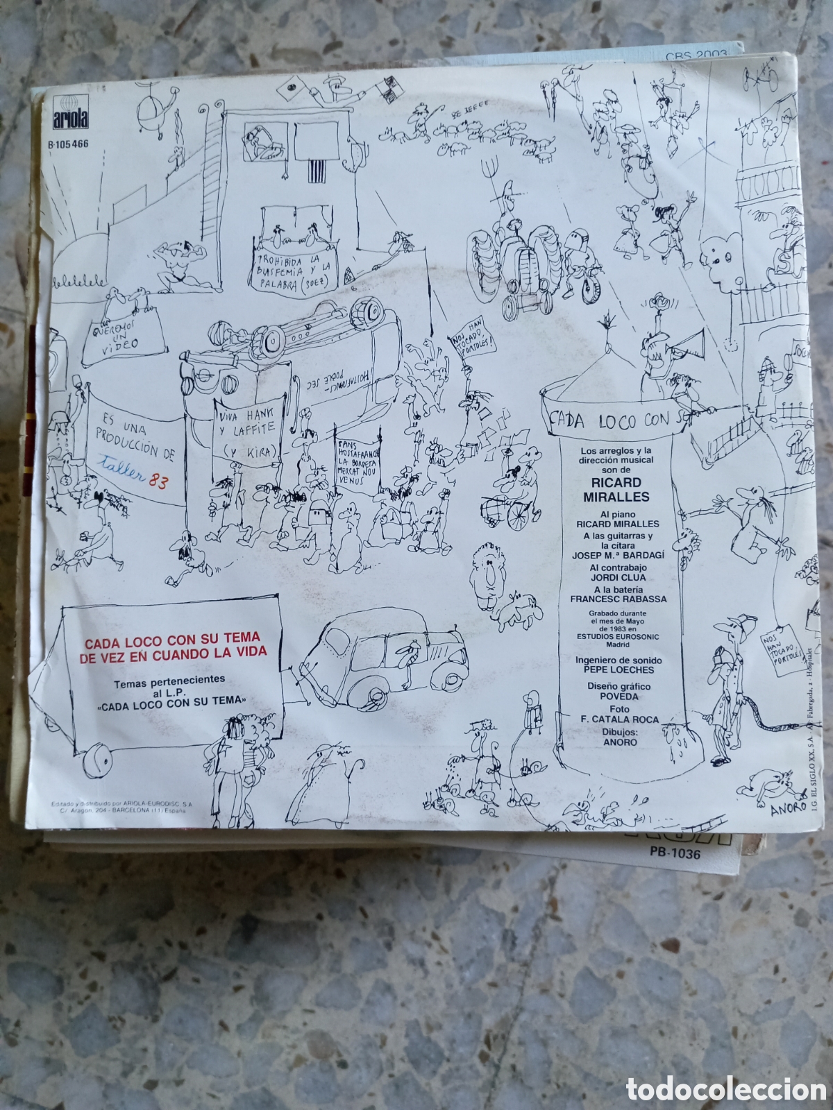 Discos de vinilo: SGL SERRAT CADA LOCO CON SU TEMA 1983 - Foto 2