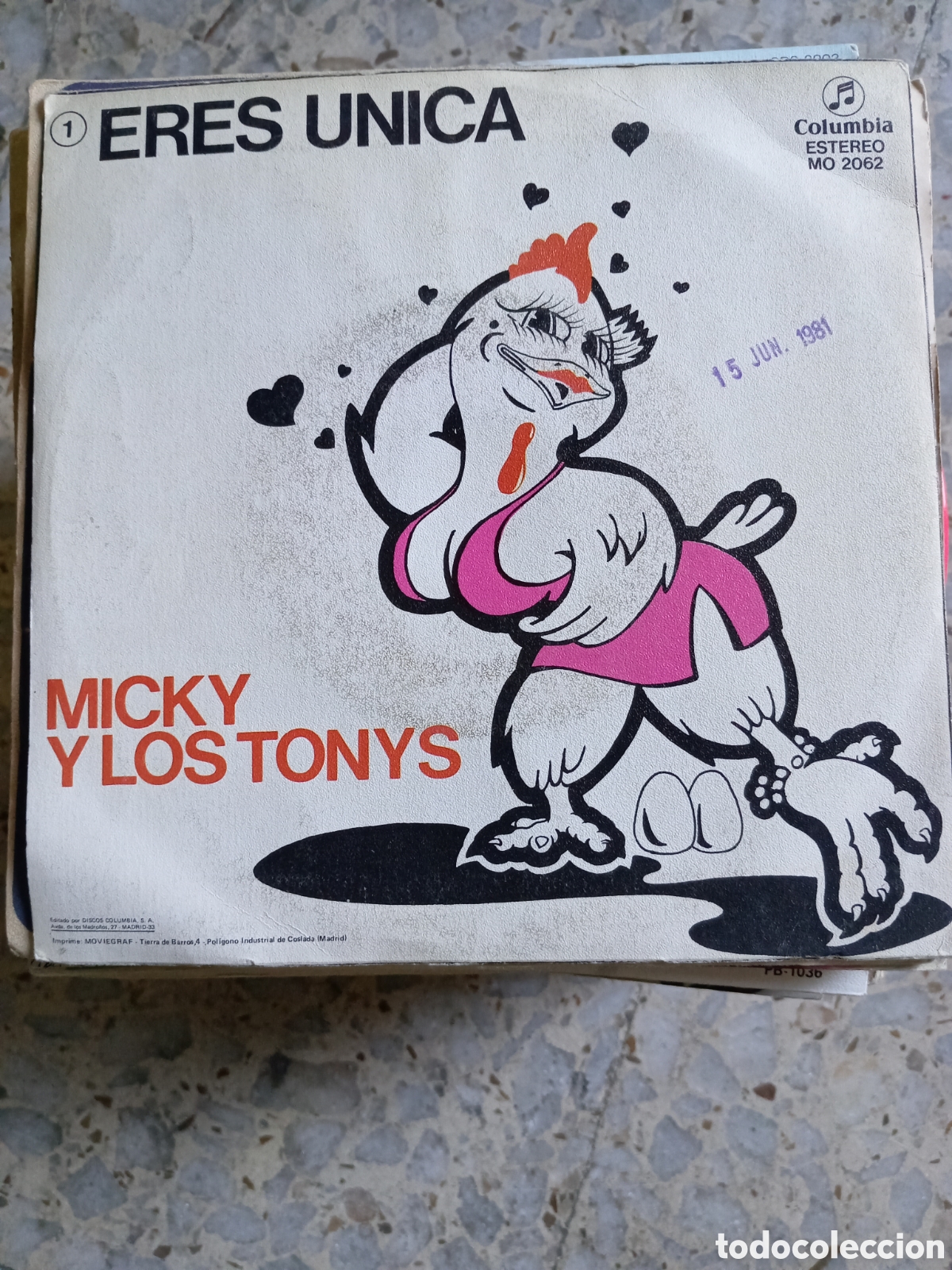 Discos de vinilo: SGL MICKY Y LOS TONYS TU RECUERDO 1981 PROMO - Foto 2
