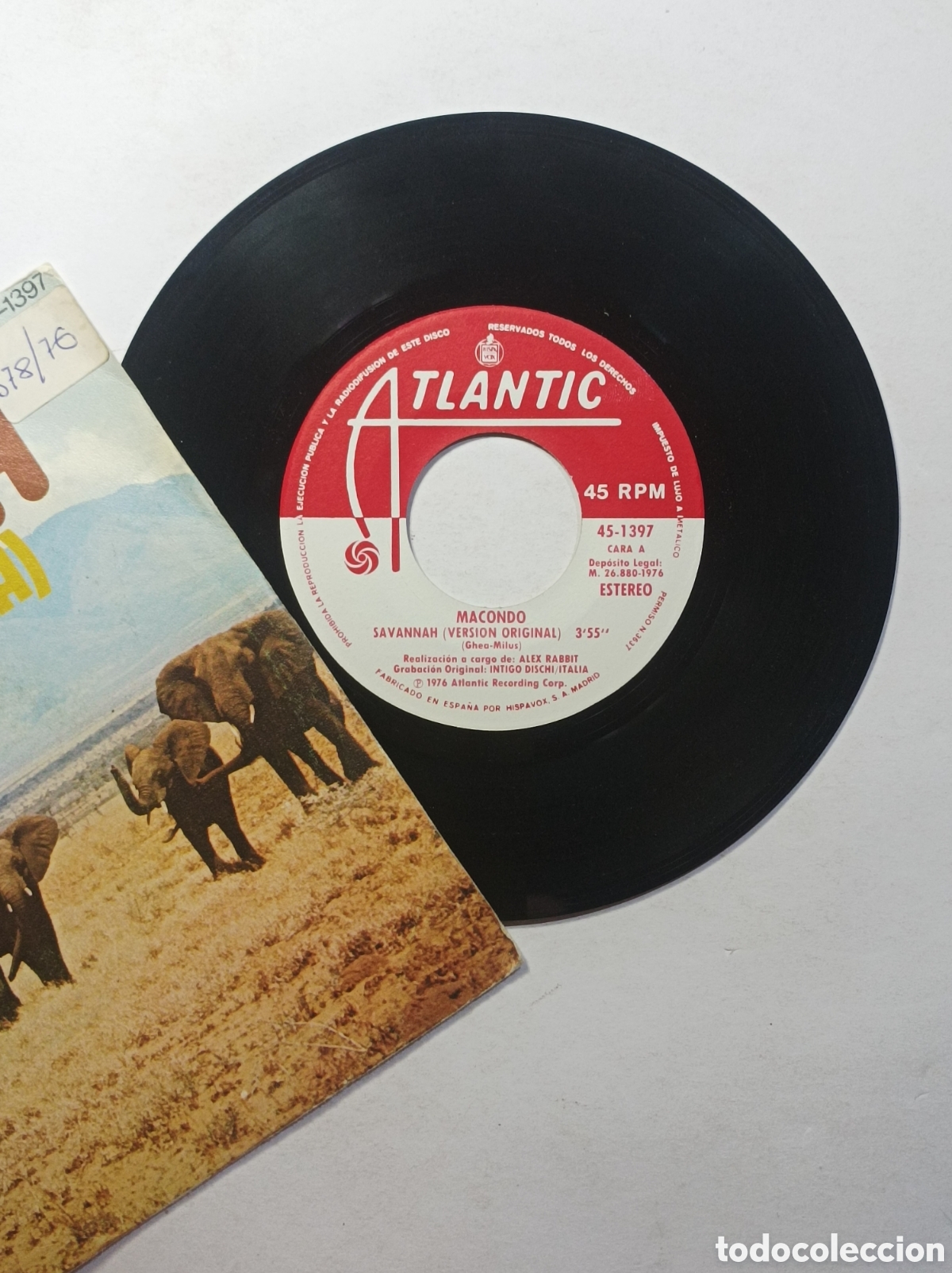 Discos de vinilo: MACONDO. SAVANNAH. ATLANTIC. 1976. SINGLE DISCO VINILO. - Foto 3