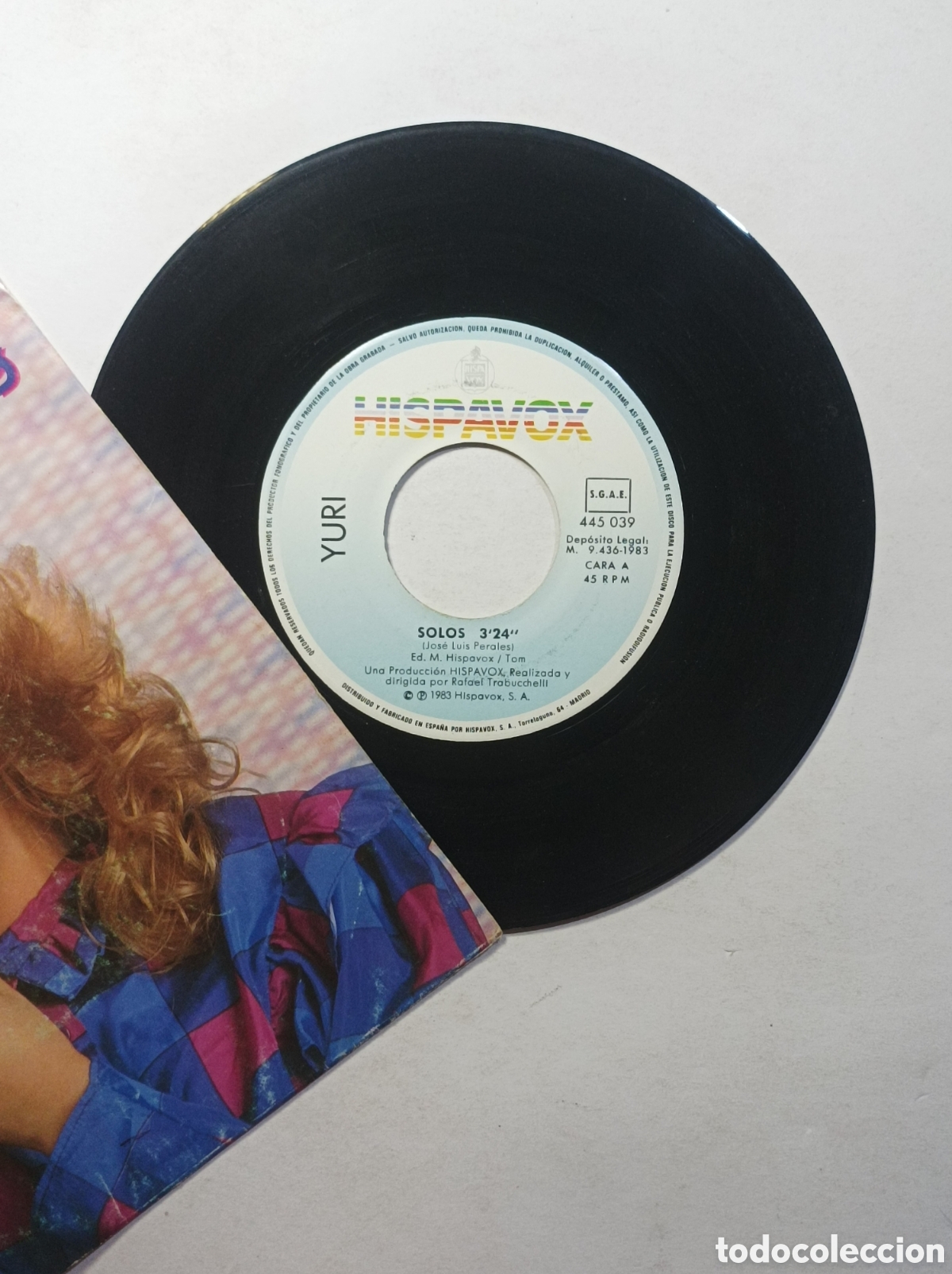 Discos de vinilo: YURI. SOLOS. HISPAVOX. 1983. SINGLE DISCO VINILO. - Foto 3