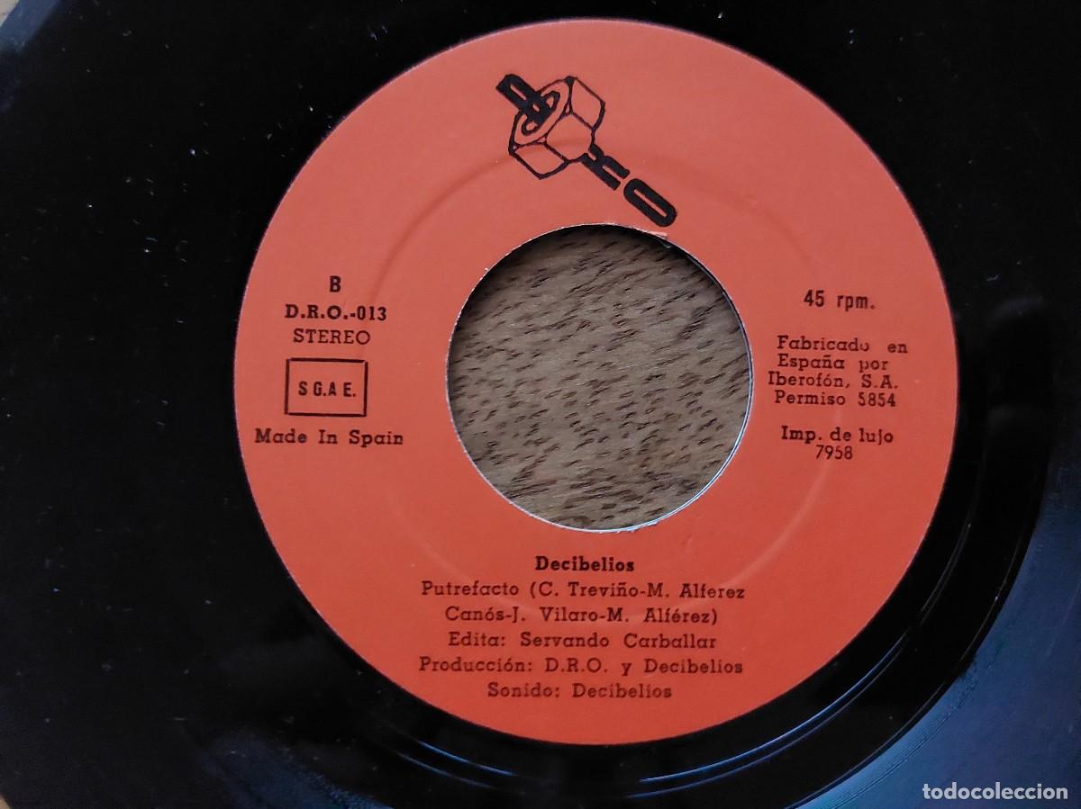 Discos de vinilo: DECIBELIOS - 45 Spain - MINT * PALETAS PUTREFACTOS * PUTREFACTOS / CORTATE LAS VENAS - Foto 4